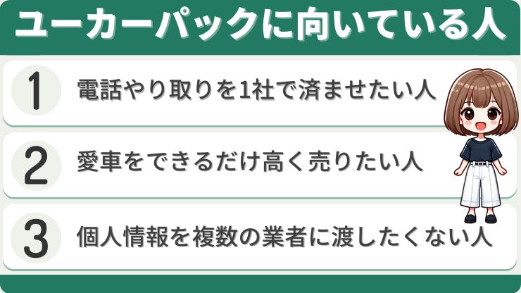 ユーカーパック　向いている人