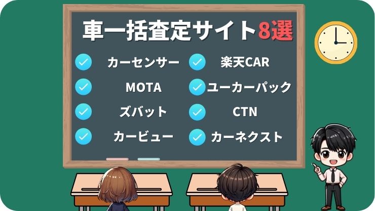 車一括査定サイトおすすめ8選