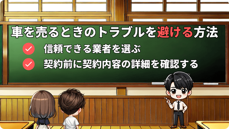 車売却　トラブル　避ける方法