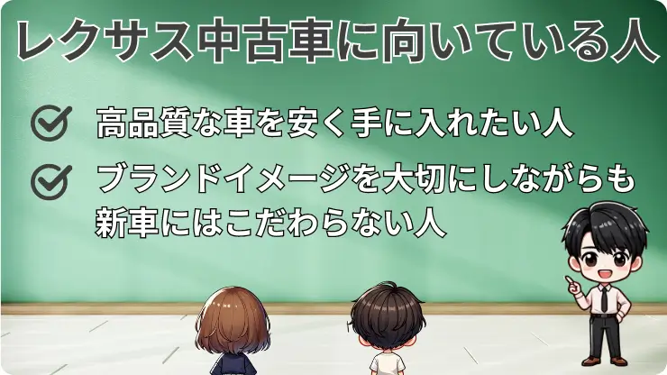 レクサス中古車　向いている人