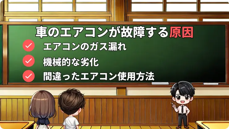 車のエアコン　故障　原因