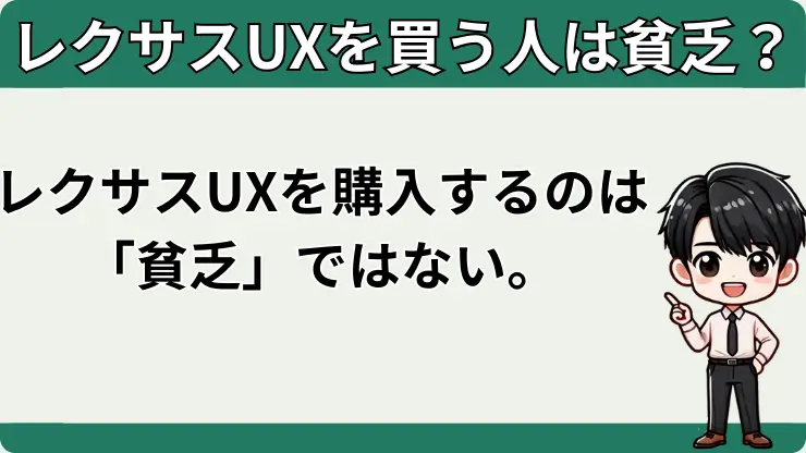 レクサスUX　購入　貧乏