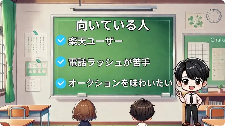 楽天Car車買取　向いている人