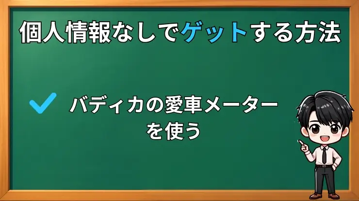 車査定相場を個人情報なしでゲットする方法